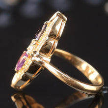 Load image into Gallery viewer, Estate multi gemstone ring in 18k yellow gold from Manor Jewels