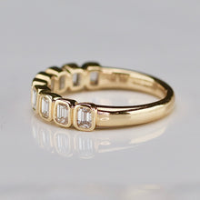 Load image into Gallery viewer, Lab grown diamond band ring in 14k yellow gold