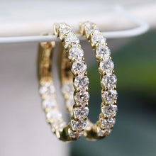 Load image into Gallery viewer, RESERVED FOR DL: PAYMENT 6 OF 6: Lab Grown 2.135ctw diamond Huggies in 14k yellow gold