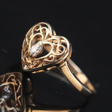 Load image into Gallery viewer, Vintage diamond ring in 14k yellow gold from Manor Jewels