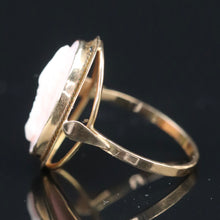 Load image into Gallery viewer, Vintage cameo ring in 14k yellow gold from Manor Jewels