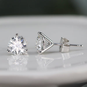 Lab grown 1.45ctw F-G/SI Diamond studs in 14k white gold