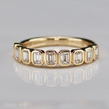 Load image into Gallery viewer, Lab grown diamond band ring in 14k yellow gold