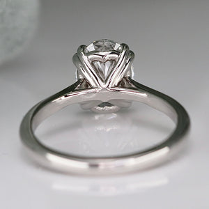 MANOR ROYAL:  The Ophelia - 1.92ct lab grown oval diamond ring in 14k white gold D/VVS2