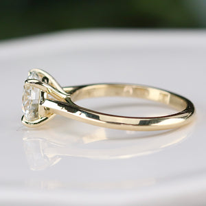 MANOR ROYAL: The Alice - Certed Lab grown 2.09ct Diamond ring in 14k yellow gold