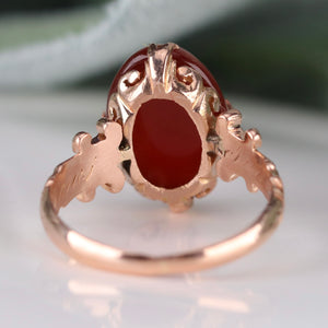 Vintage Carnelian ring in 14k rose gold