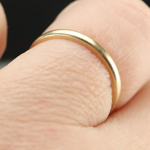 14k yellow gold classic plain band