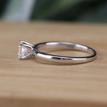 Load image into Gallery viewer, SPECIAL!  Lab grown diamond asscher solitaire ring in 14k white gold