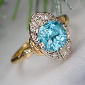 Find the perfect vintage blue zircon ring for any occasion on our website. Our antique blue zircon rings have been hand selected for quality and desirability.