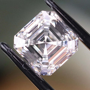 MANOR ROYAL: The Victoria -4.43ct Asscher cut lab grown diamond ring in platinum