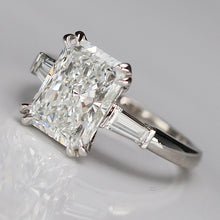 Load image into Gallery viewer, MANOR ROYAL: The Alexandra - 3.85ct radiant cut lab grown diamond ring in 14k white gold