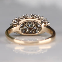 Load image into Gallery viewer, Vintage princess style single cut diamond ring in 14k yellow and white gold