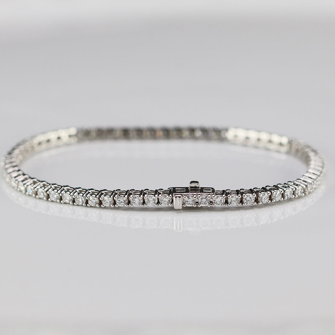 SPECIAL: Approx 3ctw Lab Grown Diamond tennis bracelet in 14k white gold