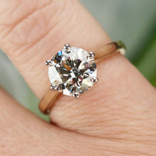 Load image into Gallery viewer, MANOR ROYAL:  The Beatrice - 2.81ct lab grown diamond ring in 14k yellow &amp; white gold