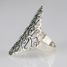 Load image into Gallery viewer, Large sterling silver filigree ring