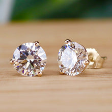 Load image into Gallery viewer, RESERVED FOR DL: PAYMENT 6 OF 6: Lab grown 3.10ctw Diamond studs in 14k yellow gold