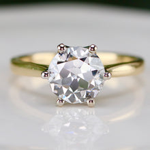 Load image into Gallery viewer, MANOR ROYAL:  The Beatrice - 2.51ct lab grown OEC diamond ring in 18k yellow &amp; white gold