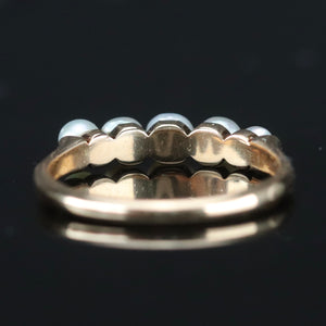 Vintage Pearl band ring in 14k yellow gold