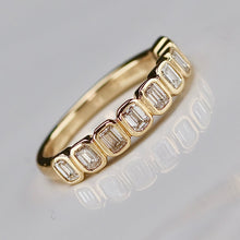 Load image into Gallery viewer, Lab grown diamond band ring in 14k yellow gold