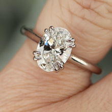 Load image into Gallery viewer, MANOR ROYAL:  The Ophelia - 1.92ct lab grown oval diamond ring in 14k white gold D/VVS2