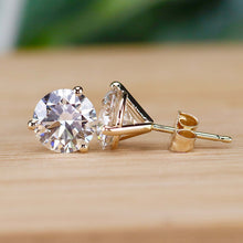 Load image into Gallery viewer, RESERVED FOR DL: PAYMENT 6 OF 6: Lab grown 3.10ctw Diamond studs in 14k yellow gold