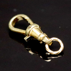 Vintage yellow gold dog clip