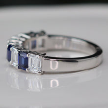 Load image into Gallery viewer, MANOR ROYAL: The Diana - Lab grown saphire and diamond ring in 14k white gold