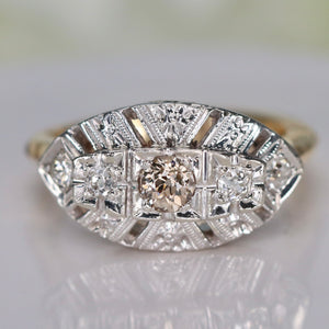 Vintage diamond ring in 14k gold from Manor Jewels