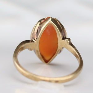 Vintage cameo ring in yellow gold