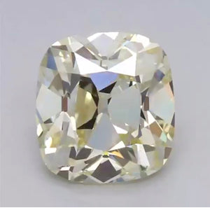 Triple Ideal AGS Antique Cushion cut 1.553ct P SI1 diamond ring in 14k