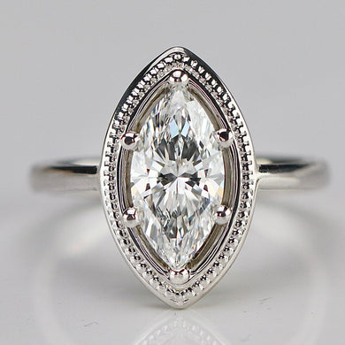 MANOR ROYAL: The Zara - 1.59ct Marquise lab grown diamond ring D/VS1 with IGI report