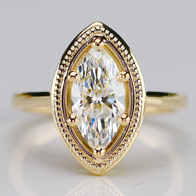 MANOR ROYAL: The Zara - 1.44ct Marquise lab grown diamond ring D/VS1 with IGI report