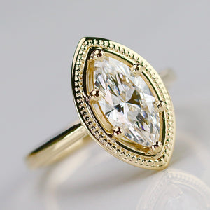 MANOR ROYAL: The Zara - 1.44ct Marquise lab grown diamond ring D/VS1 with IGI report