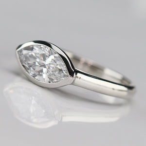 MANOR ROYAL: The Pippa - 1.67ct D/VVS2 Marquise lab grown diamond ring