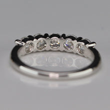 Load image into Gallery viewer, Lab grown 1ctw 5 stone diamond band ring in 14k white gold