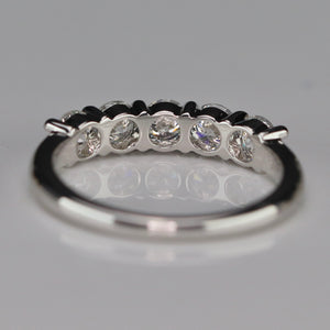 Lab grown 1ctw 5 stone diamond band ring in 14k white gold