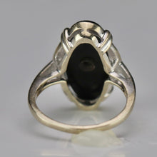 Load image into Gallery viewer, Onyx and diamond ring in white gold