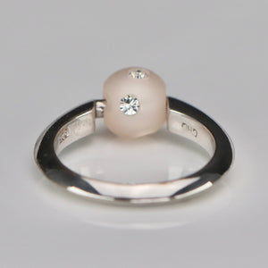 Sterling silver CZ ball ring