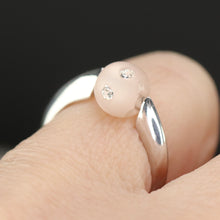 Load image into Gallery viewer, Sterling silver CZ ball ring