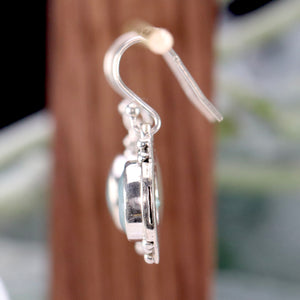 Sterling silver Chalcedony drop earrings