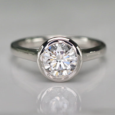 MANOR ROYAL: The Eliza - 1.45ct lab grown diamond solitaire ring in 14k white gold