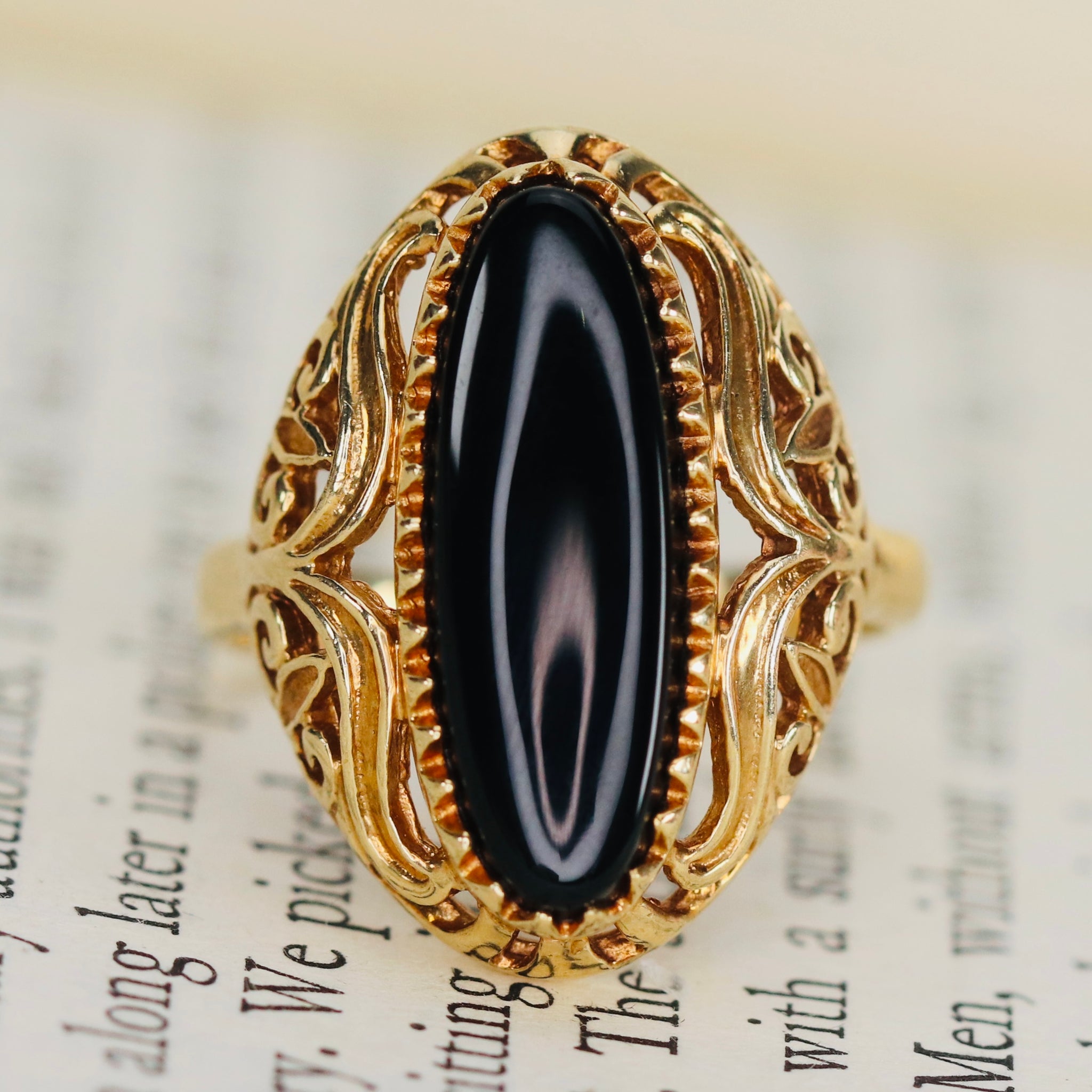 Vintage clearance onyx ring