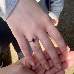 Salt and pepper diamond ring in 14k rose gold from Manor Jewels.