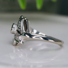 Load image into Gallery viewer, Vintage old cut diamond ring in 14k white gold