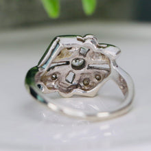 Load image into Gallery viewer, Vintage old cut diamond ring in 14k white gold