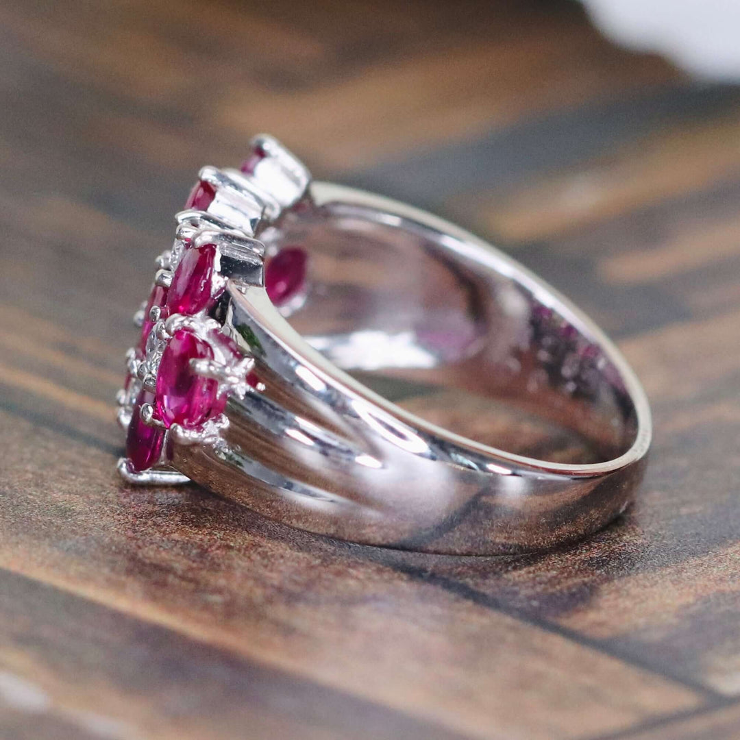 Estate ruby and diamond ring in platinum from Manor Jewels