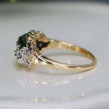 Load image into Gallery viewer, Vintage ring with diamonds in 14k yellow gold