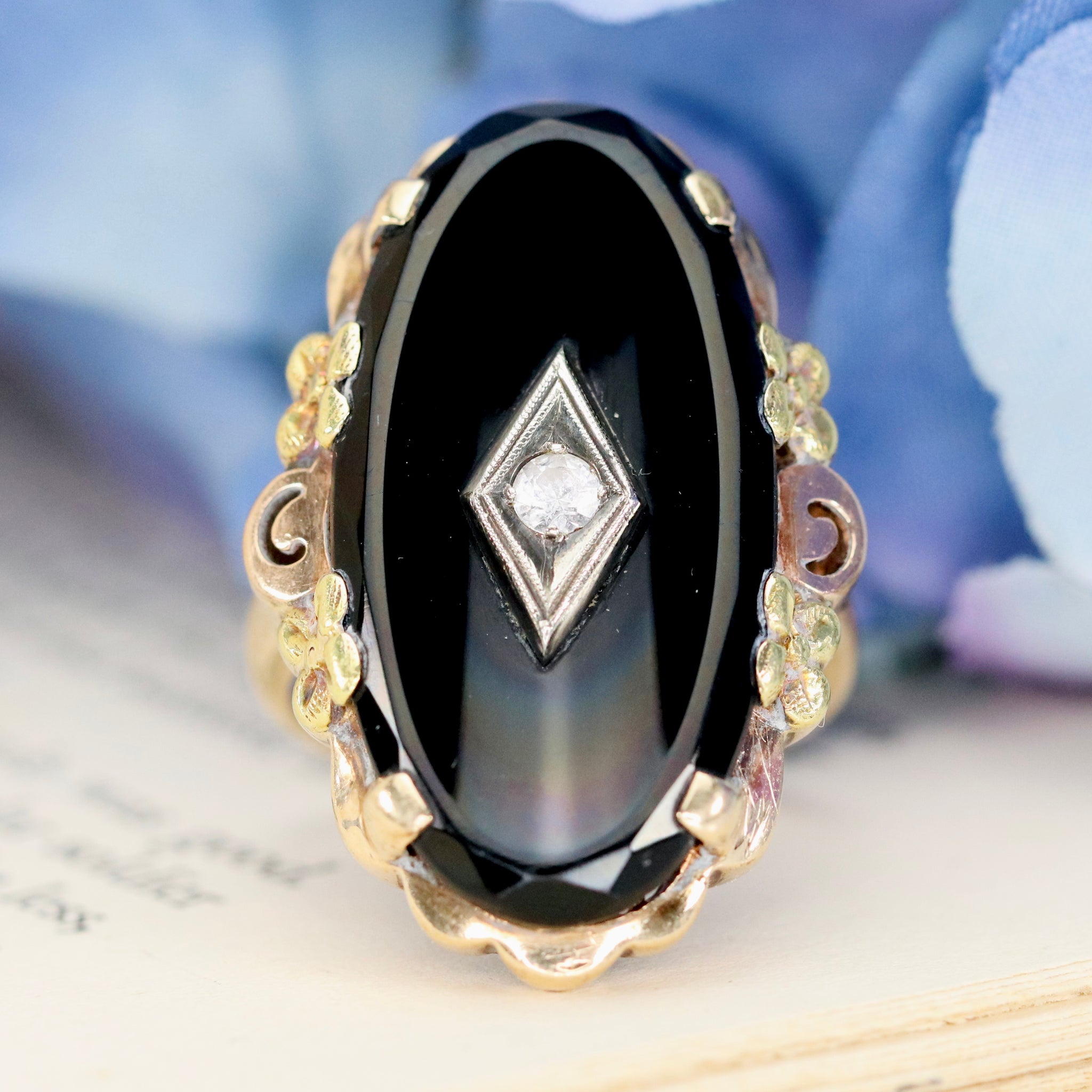 Large hot sale onyx ring