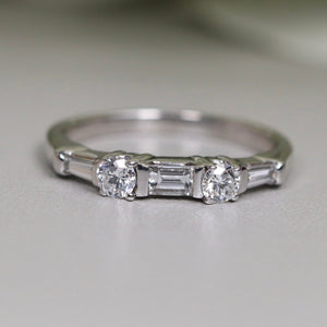 SALE!  Estate 14k white gold diamond band