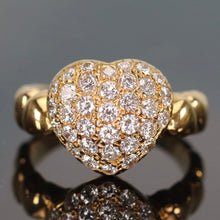 Load image into Gallery viewer, Diamond heart ring in 18k yellow gold from Manor Jewels